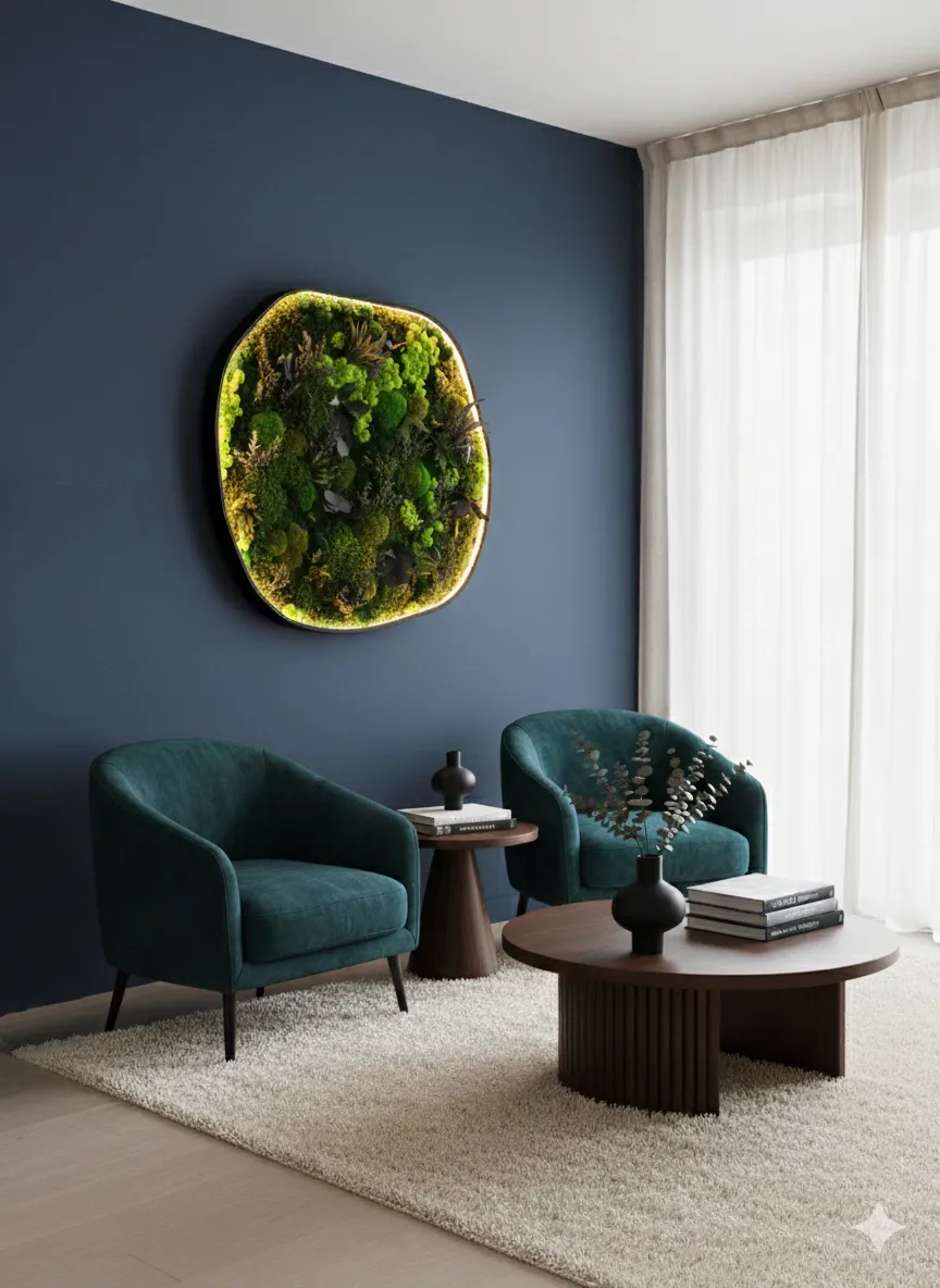 Zidna LED lampa s mahovinom